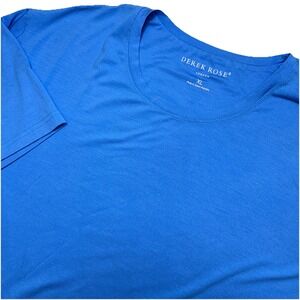 DEREK ROSE LONDON MENS STRETCH JERSEY TOP LIGHT  BLUE XL MODAL
